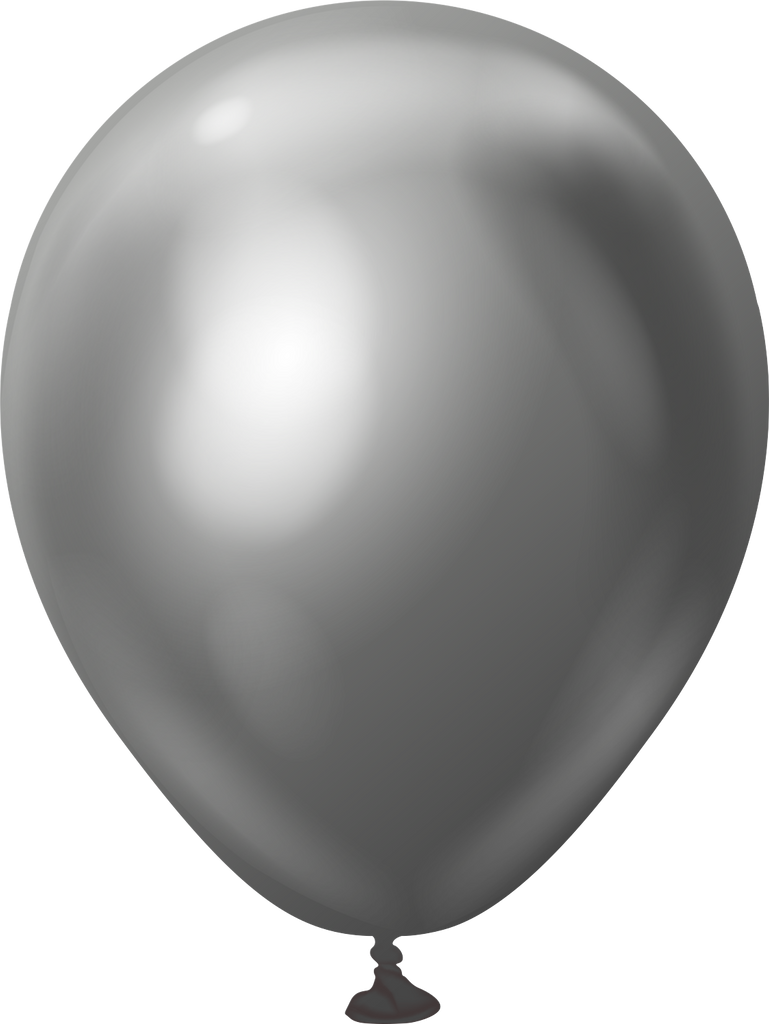 5" Kalisan Latex Balloons Mirror Space Grey (50 Per Bag)