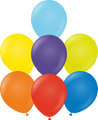 12" Kalisan Latex Balloons Standard Rainbow Assortment (50 Per Bag)