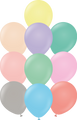 12" Kalisan Latex Balloons Standard Pastel Assortment (50 Per Bag)