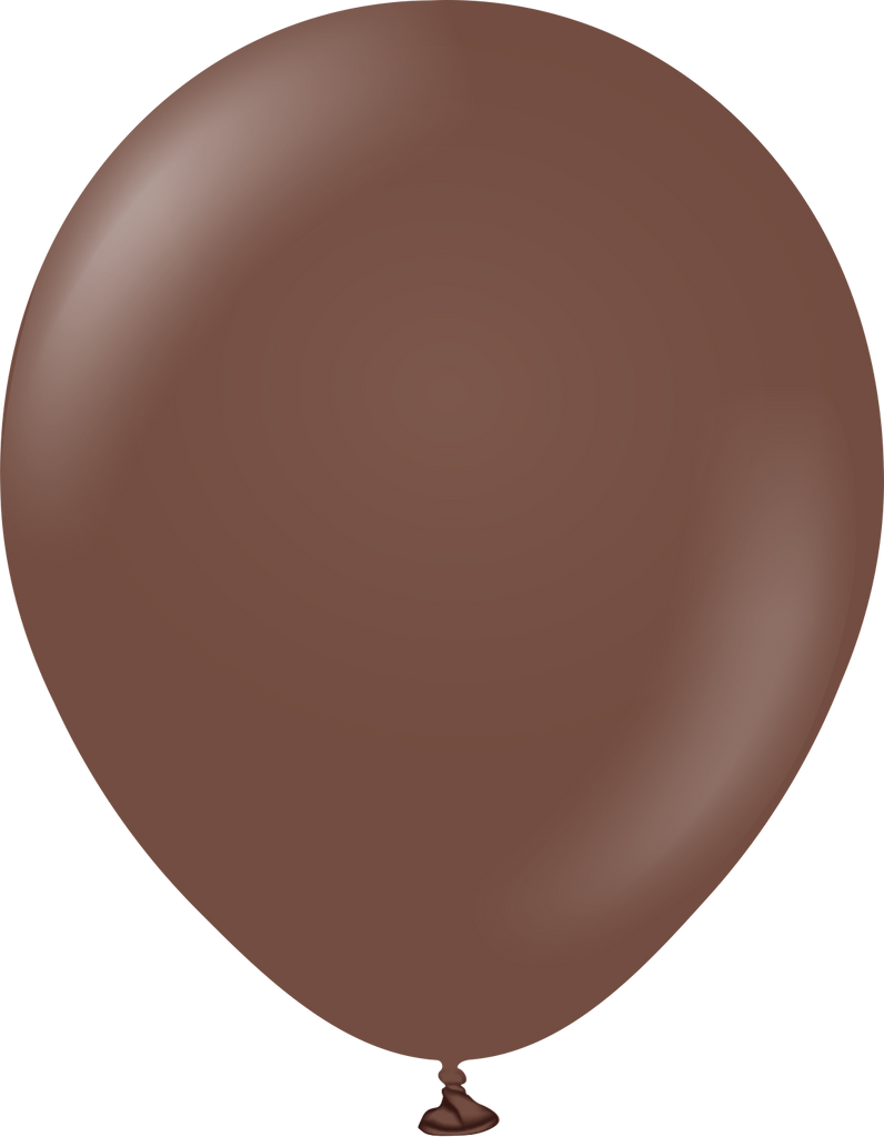 12" Kalisan Latex Balloons Standard Chocolate Brown (50 Per Bag)