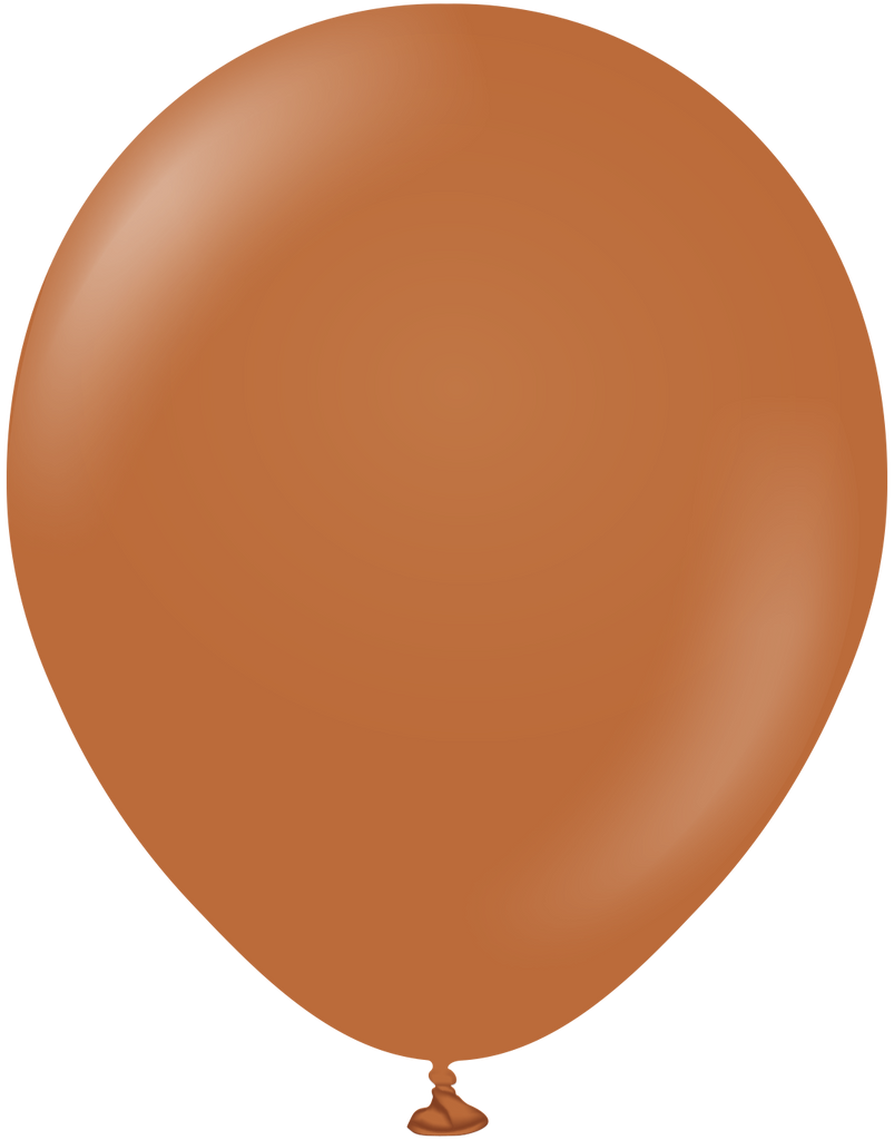 12" Kalisan Latex Balloons Standard Caramel Brown (50 Per Bag)