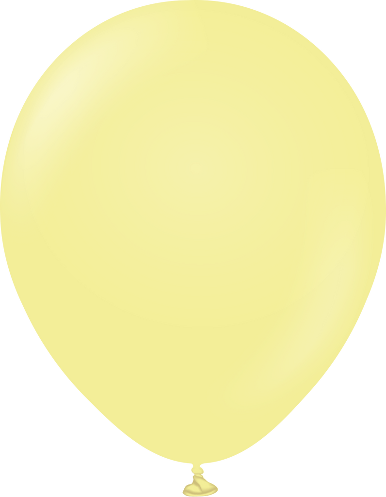 12" Kalisan Latex Balloons Pastel Matte Macaroon Yellow (500 Per Bag)
