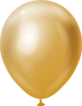 12" Kalisan Latex Balloons Mirror Gold (250 Per Bag)