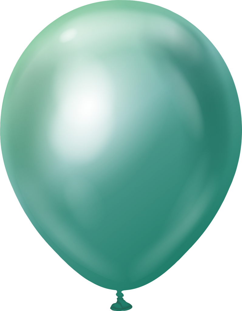 12" Kalisan Latex Balloons Mirror Green (50 Per Bag)