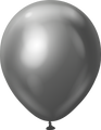12" Kalisan Latex Balloons Mirror Space Grey (50 Per Bag)