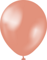 12" Kalisan Latex Balloons Metallic Rose Gold (50 Per Bag)