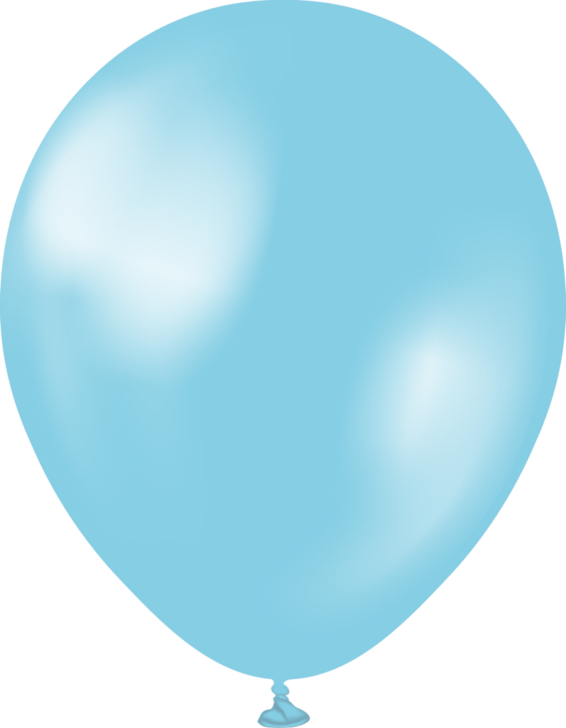 12" Kalisan Latex Balloons Metallic Light Blue (50 Per Bag)