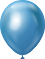 18" Kalisan Latex Balloons Mirror Blue (25 Per Bag)