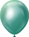 18" Kalisan Latex Balloons Mirror Green (25 Per Bag)