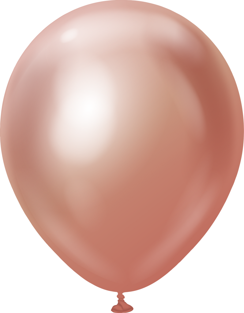 18" Kalisan Latex Balloons Mirror Rose Gold (25 Per Bag)