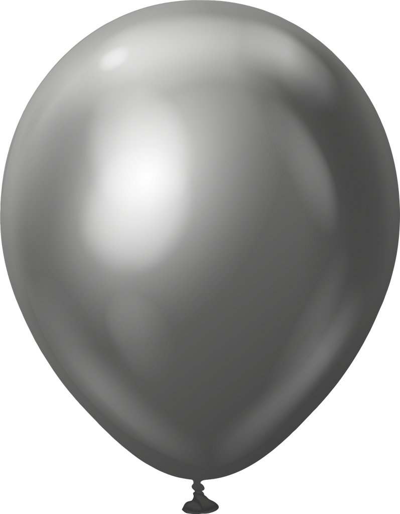 18" Kalisan Latex Balloons Mirror Space Grey (25 Per Bag)