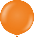 24" Kalisan Latex Balloons Standard Orange (5 Per Bag)
