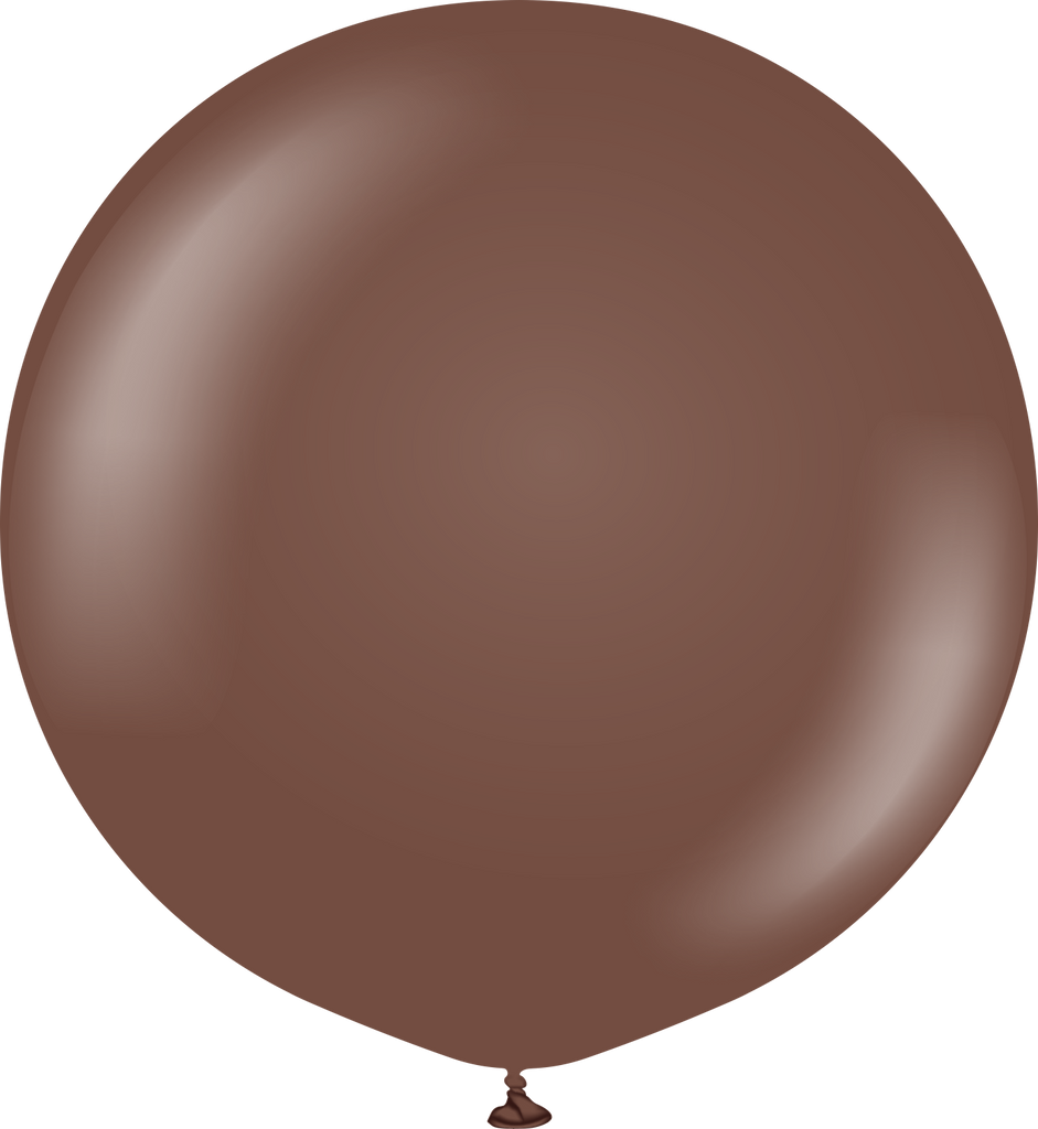 24" Kalisan Latex Balloons Standard Chocolate Brown (5 Per Bag)