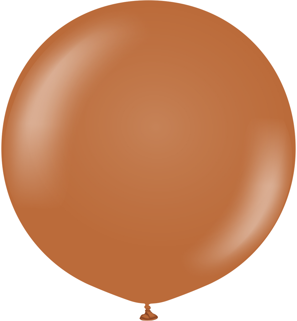 24" Kalisan Latex Balloons Standard Caramel Brown (5 Per Bag)