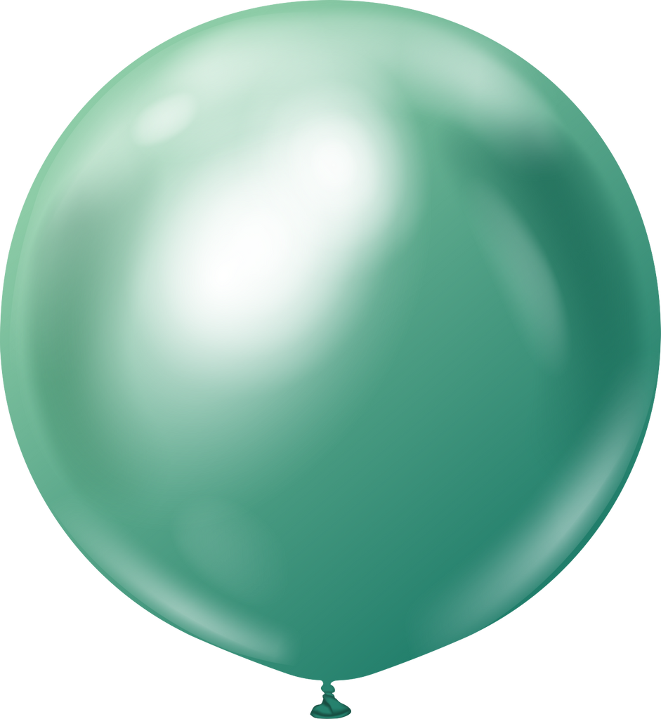 24" Kalisan Latex Balloons Mirror Green (5 Per Bag)