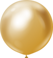 36" Kalisan Latex Balloons Mirror Gold (2 Per Bag)