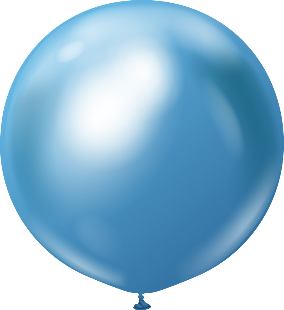 36" Kalisan Latex Balloons Mirror Blue (2 Per Bag)