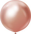 36" Kalisan Latex Balloons Mirror Rose Gold (2 Per Bag)