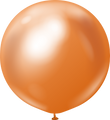 36" Kalisan Latex Balloons Mirror Copper (2 Per Bag)
