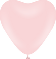 12" Kalisan Latex Heart Balloons Pastel Matte Macaroon Pink (50 Per Bag)