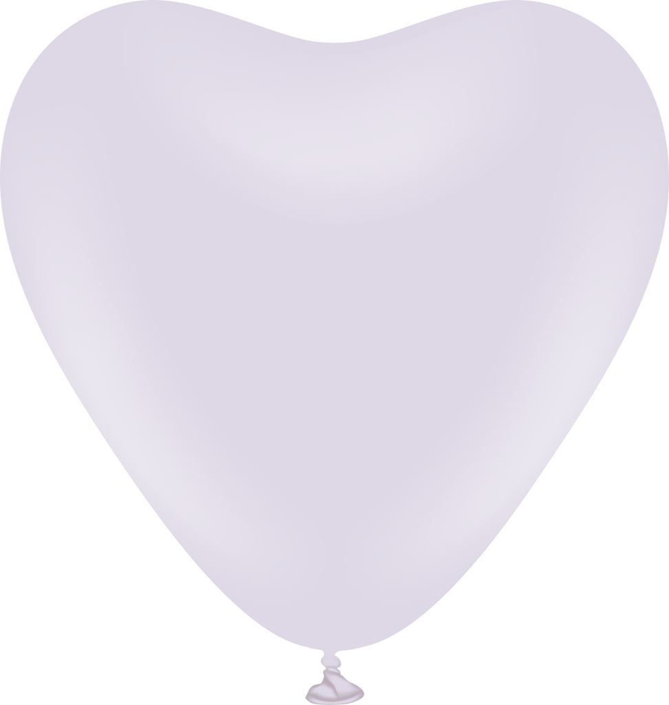 12" Kalisan Latex Heart Balloons Pastel Matte Macaroon Lavender (50 Per Bag)