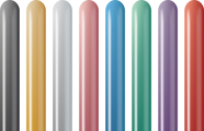 260K Kalisan Twisting Latex Balloons Mirror Assorted (50 Per Bag)