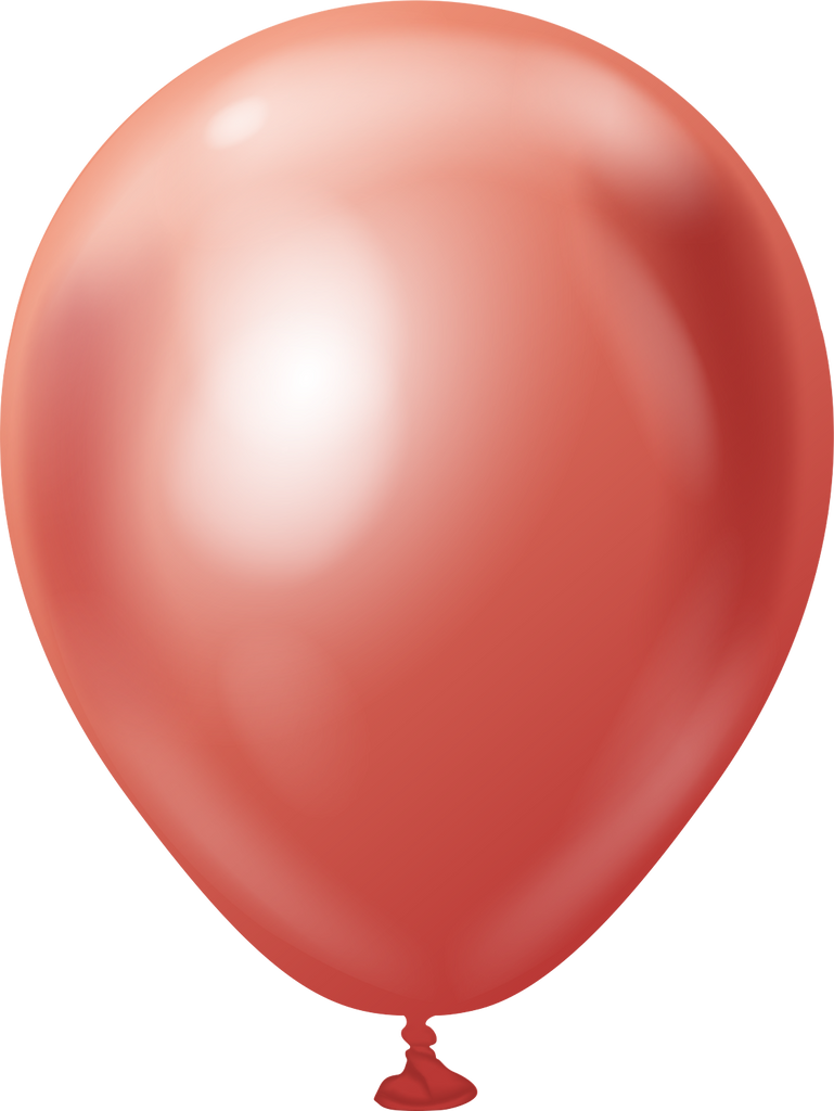 5" Kalisan Latex Balloons Mirror Red (50 Per Bag)
