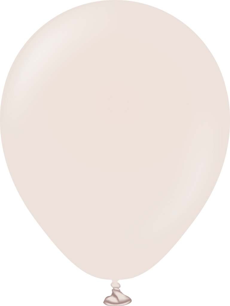 5" Kalisan Latex Balloons Retro White Sand (50 Per Bag)