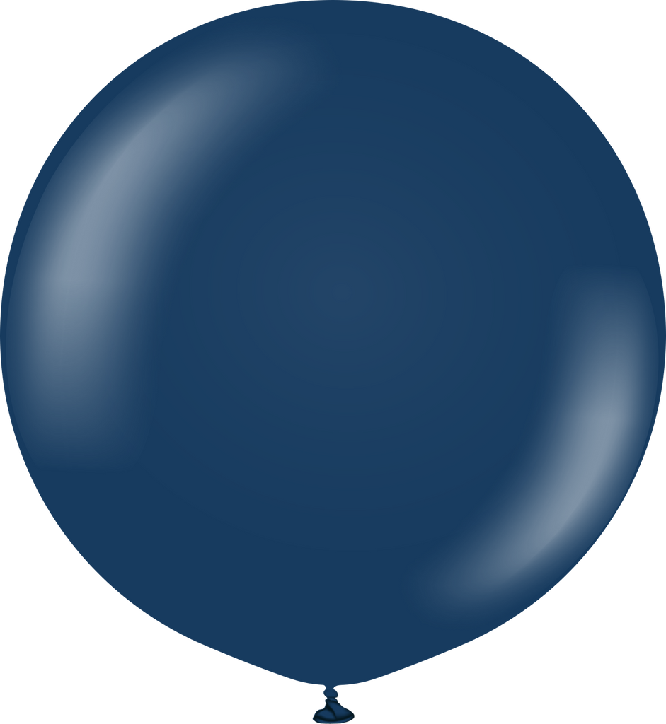 24" Kalisan Latex Balloons Standard Navy (5 Per Bag)