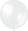 24" Kalisan Latex Balloons Metallic Pearl White (5 Per Bag)