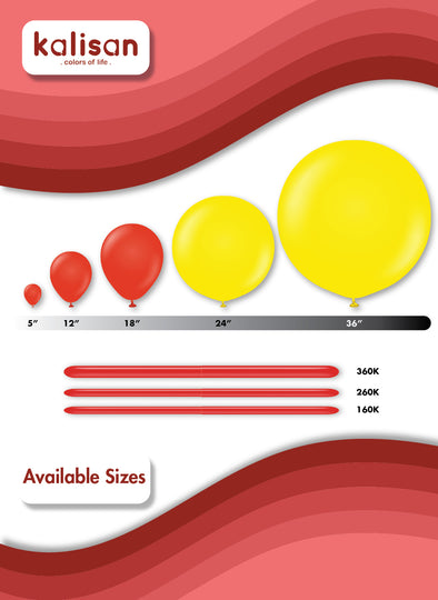 Available Sizes of Kalisan Balloons