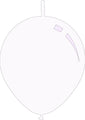 18" Standard White Decomex Linking Latex Balloons (25 Per Bag)
