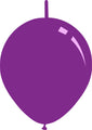 11" Standard Purple Decomex Linking Latex Balloons (100 Per Bag)