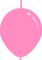 11" Metallic Hot Pink Decomex Linking Latex Balloons (100 Per Bag)