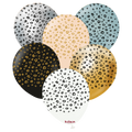 Uninflated 12" Kalisan Printed Leopard Assorted (6 Per Bag) Latex Balloons Made By Kalisan In Turkey for Bargain Balloons