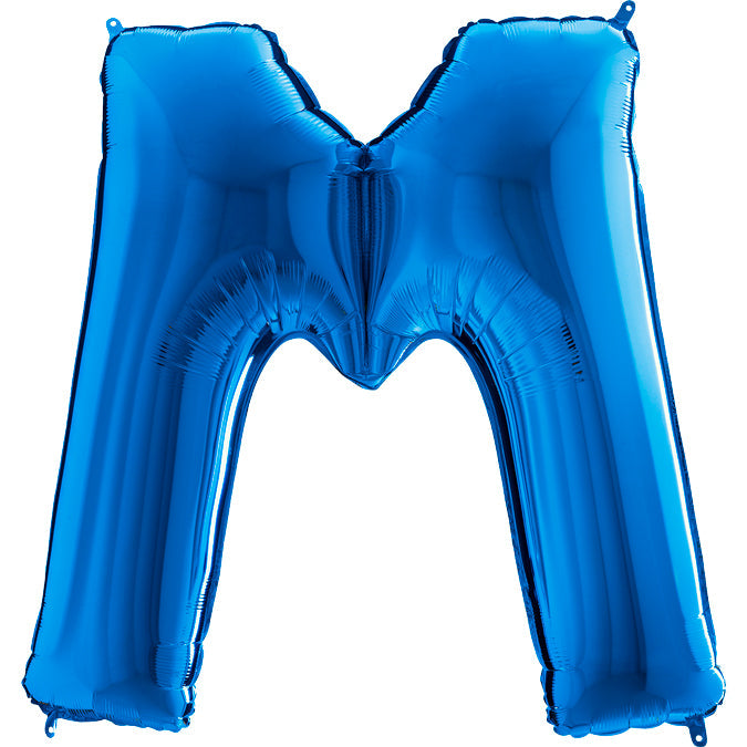 40" Foil Shape Megaloon Balloon Letter M Blue
