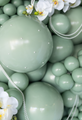 Not Inflated 24" Meadow Pearl Eucalyptus Tuftex Latex Balloons (3 Per Bag) Manufactured By Maple City Rubber Made in the US and Canada