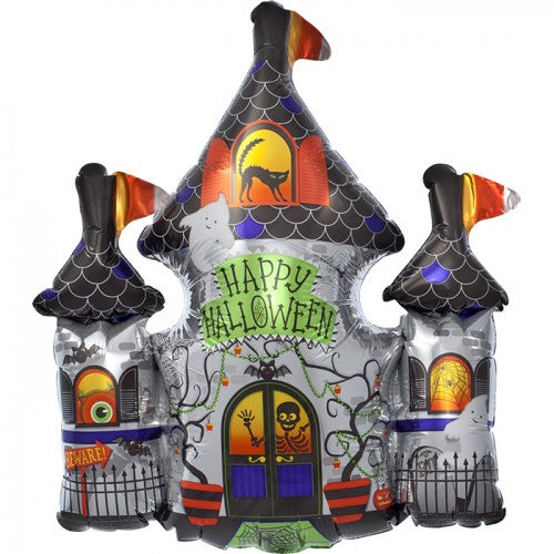 14" Airfill Only Haunted House Foil Balloon