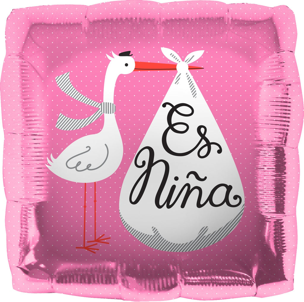 18" Es Nina Stork Balloon (Spanish)