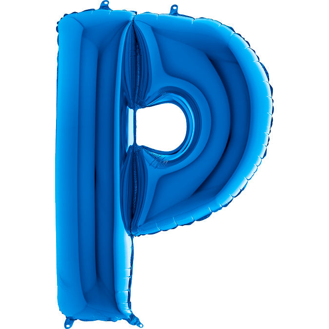 40" Foil Shape Megaloon Balloon Letter P Blue