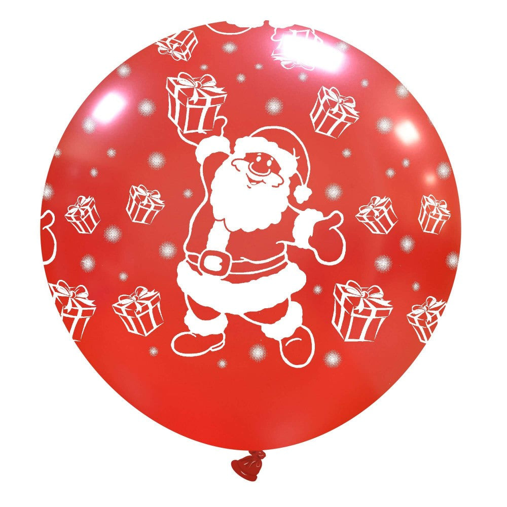 Uninflated 32 Inches Cute Santa Claus All Around (1 Per Bag) Cattex Brand Latex Balloons Manufacturered By Cattex