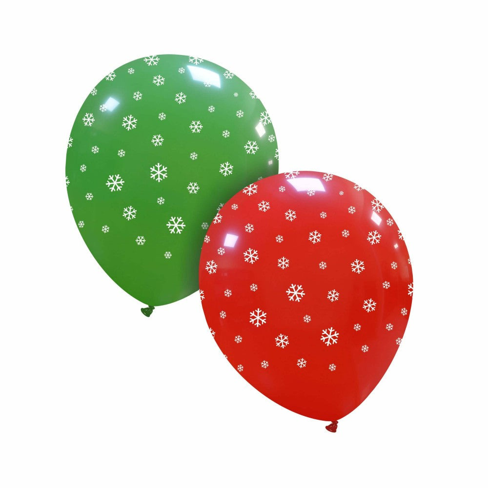 Uninflated 5 Inches Snow Flakes Mixed All Around (100 Per Bag) Cattex Brand Latex Balloons Manufacturered By Cattex