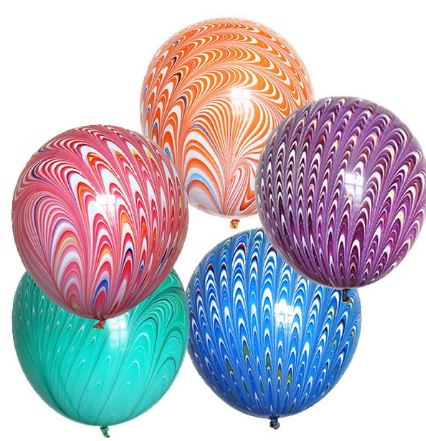 18" Peacock Balloon Latex Balloon (Assorted 5 Colors)