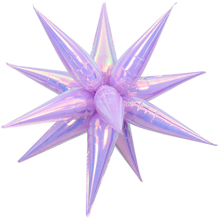 26 Inches Airfill Decor Only Pearl Lustrous Iridescent Purple Starburst 12 Piece Kit Balloons 