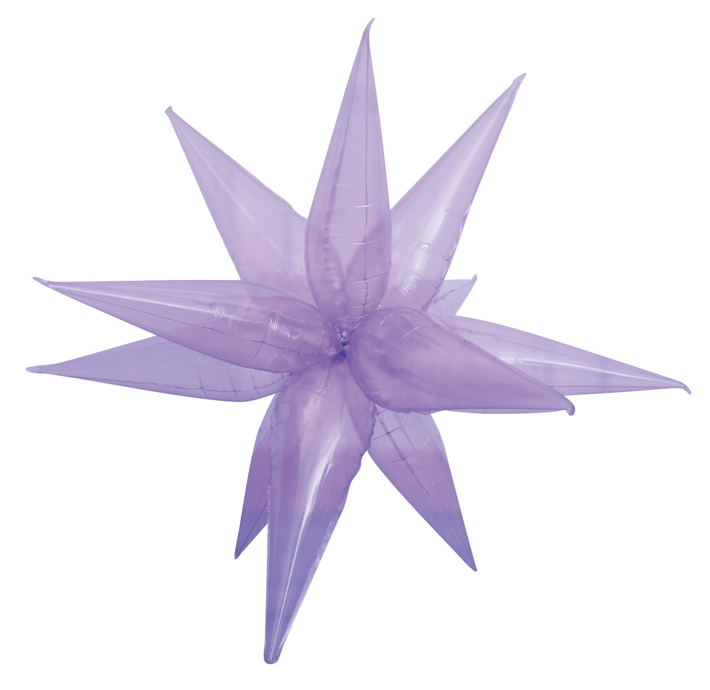 40 Inches Airfill Decor Only Purple Neon Starburst Balloon
