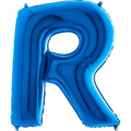 40" Foil Shape Megaloon Balloon Letter R Blue
