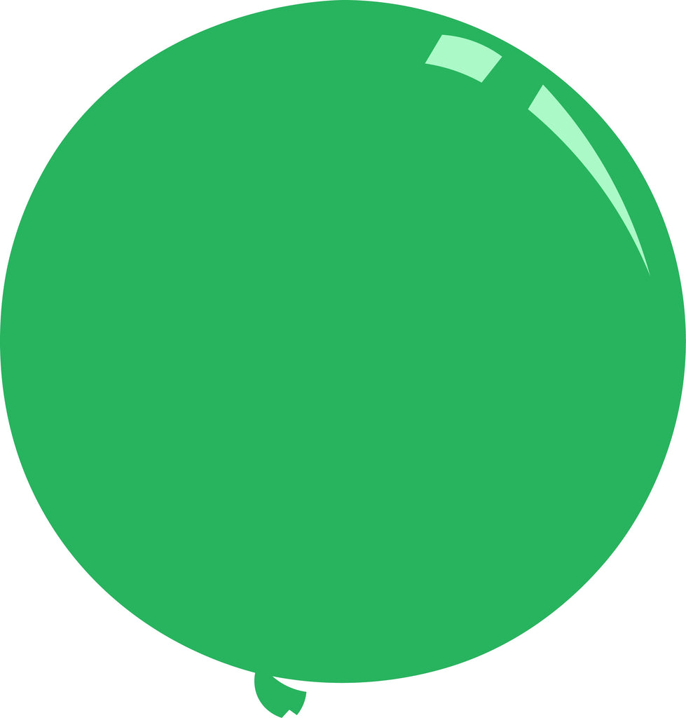 36" Standard Green Decomex Latex Balloons (5 Per Bag)