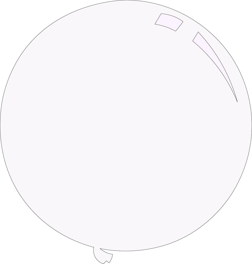 36" Crystal Clear Decomex Latex Balloons (5 Per Bag)