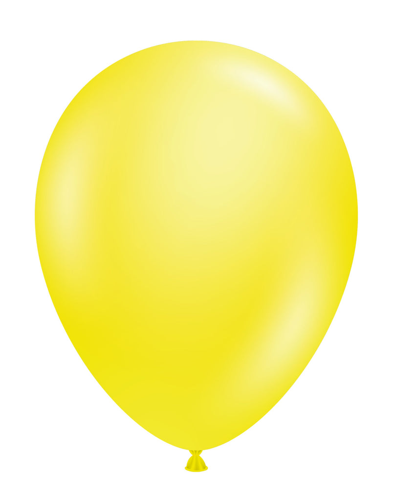 Not Inflated 11" Crystal Yellow Tuftex Latex Balloons (100 Per Bag) Made By Maple City Rubber Made in the US and Canada