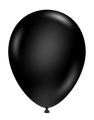 17" Black Tuftex Latex Balloons (50 Per Bag)